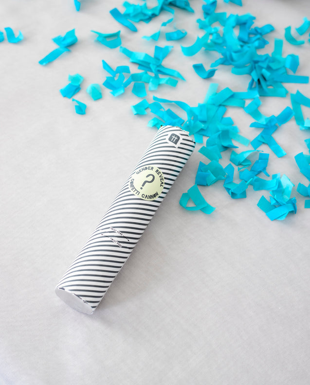 Baby Sex Gender Reveal Baby Shower Party Confetti Cannon Blue (1)