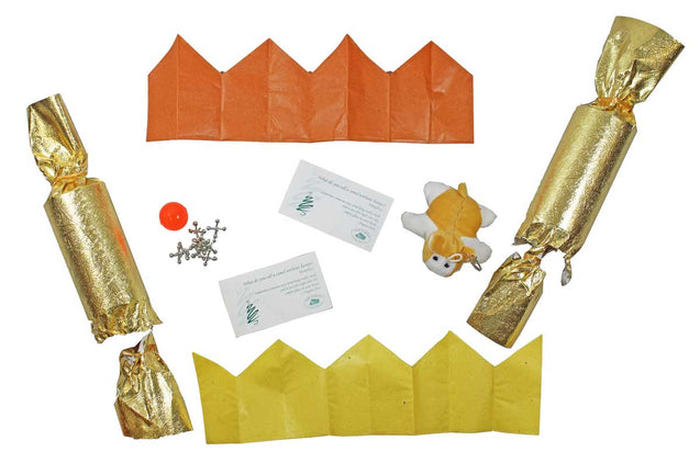 Gold Foil Christmas Crackers Table Decorations Party Favors Poppers