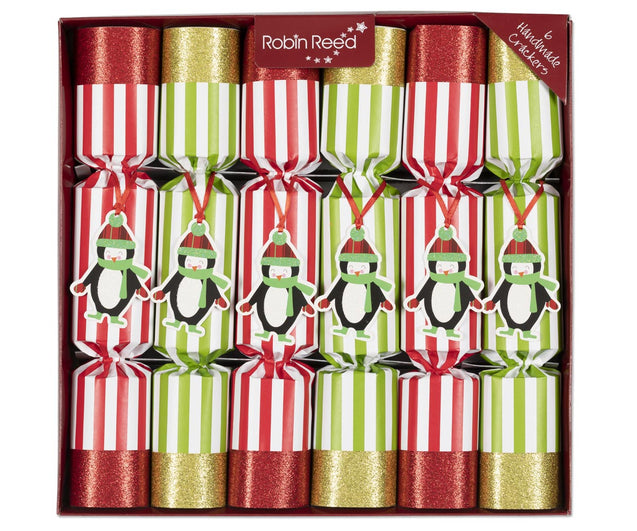 Robin Reed Christmas Crackers Racing Penguins Table Decorations Popper Party Favor